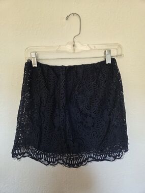 Chelsea28 Navy Lace Strapless Top